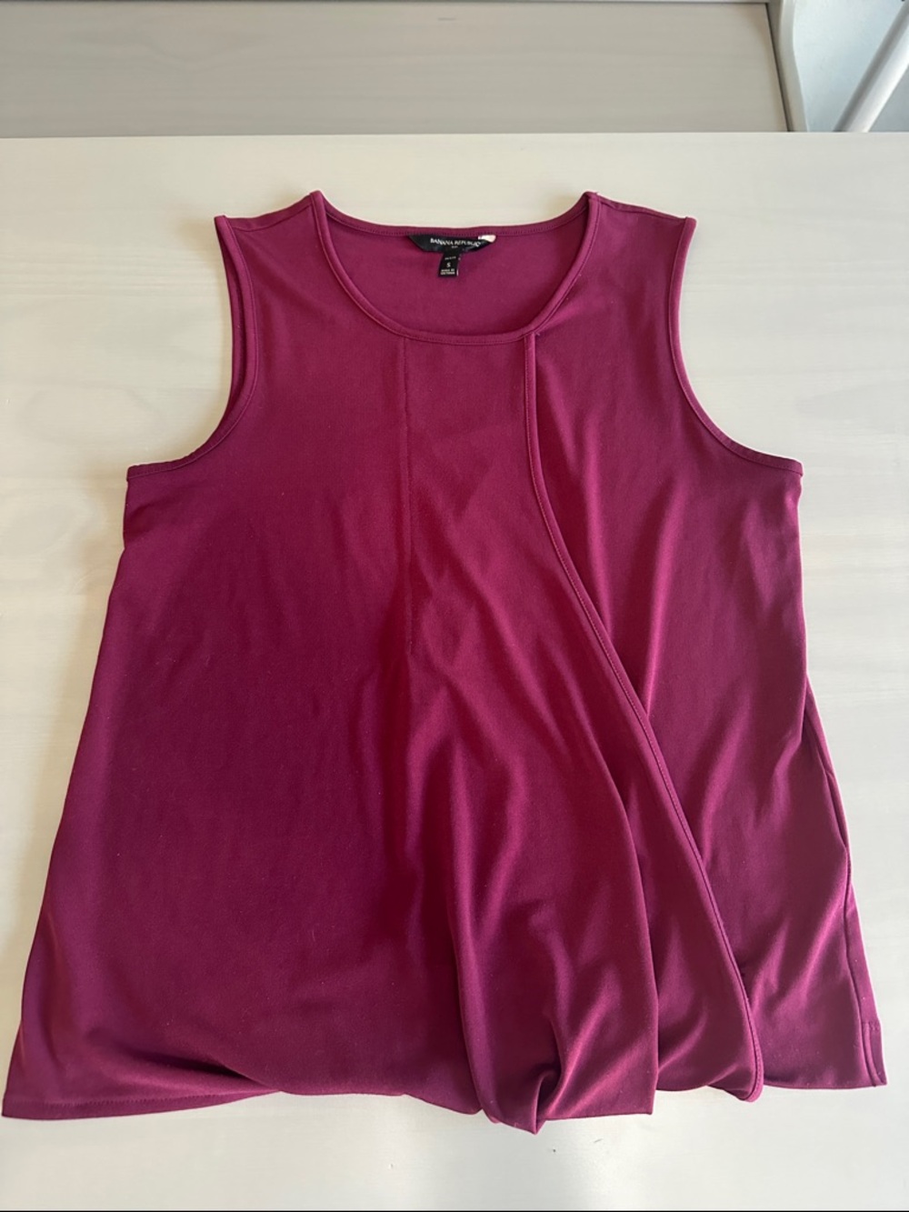 Banana Republic Draped Sleeveless Tank - Plum